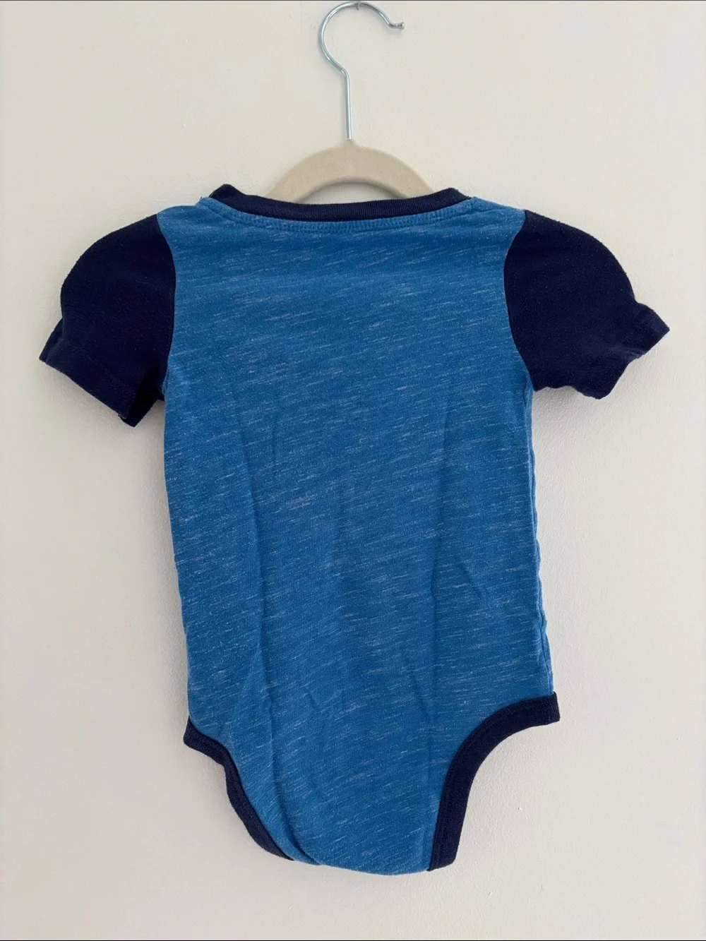 Cat & Jack Blue and Navy Short-Sleeve Henley One-Piece